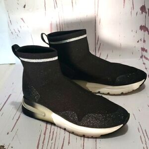 Ash 39 knit textile glitter high tops sneakers
